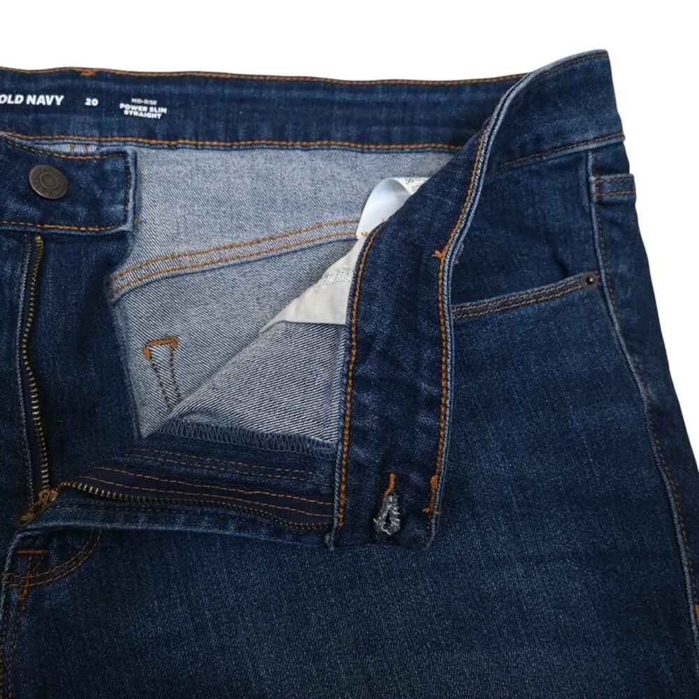 Old Navy Women's 20 Mid Rise Power Slim Straight Jean - Picture 8 of 10